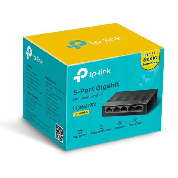 سوئیچ شبکه 5 پورت تی پی لینک مدل LS1005G-3